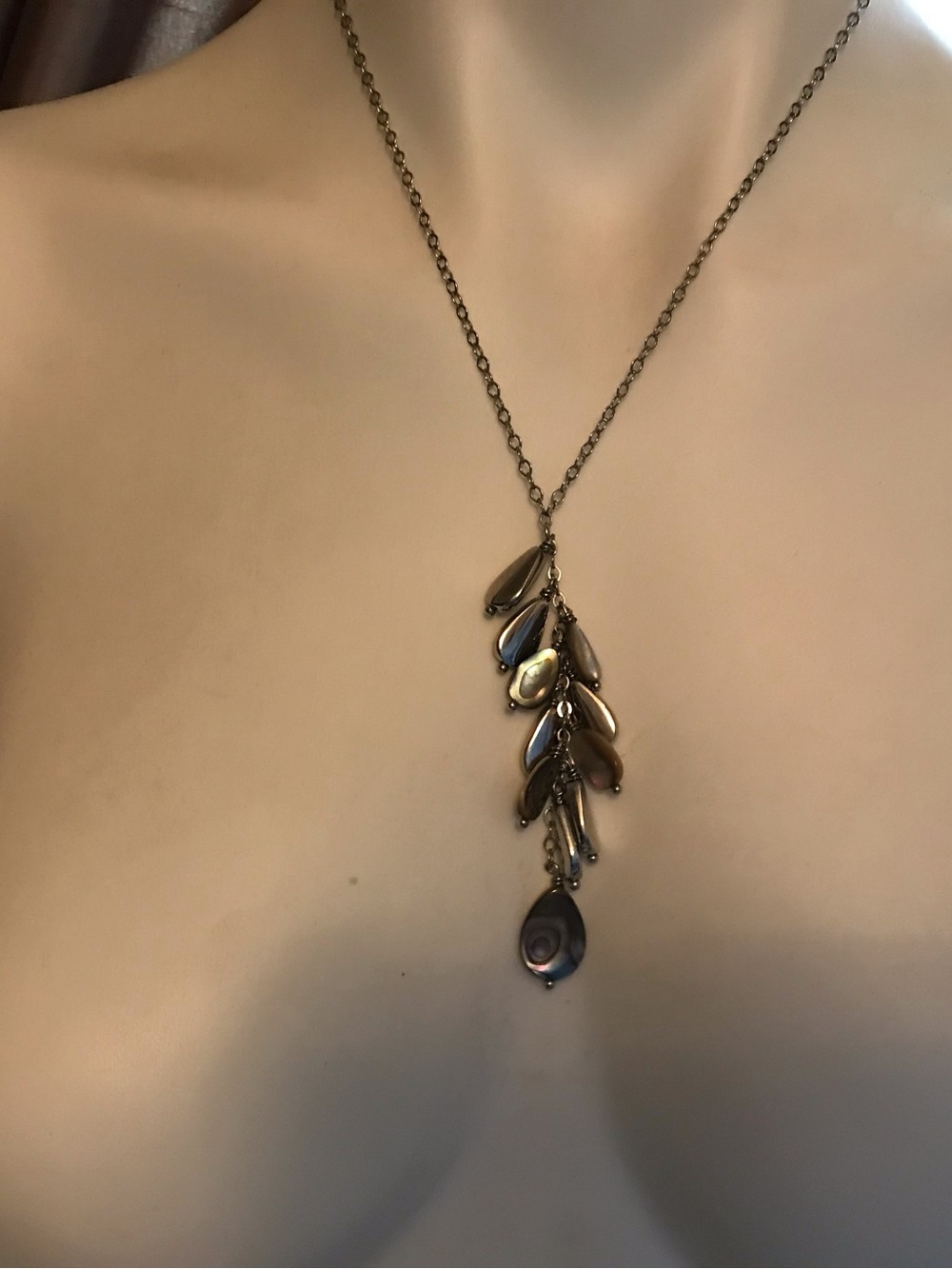 Lia Sophia Abalone Drop Necklace